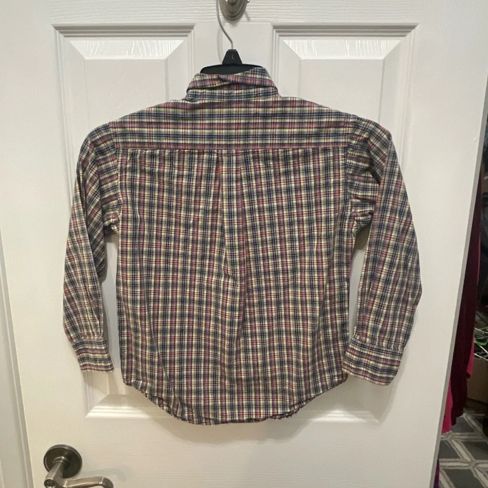 Ralph Lauren Red and Blue Button Down Shirt